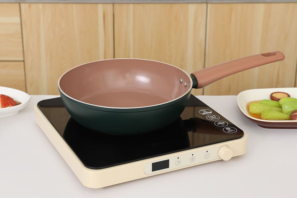 Chảo nhôm chống dính đáy từ 24 cm Elmich Harmony EL5986PT24 Màu Xanh lá đậm