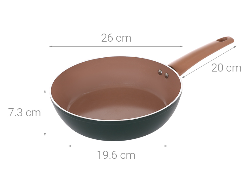 Chảo nhôm chống dính đáy từ 26 cm Elmich Harmony EL5986PT26