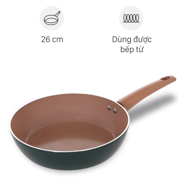 Chảo nhôm chống dính đáy từ Elmich Harmony EL5986PT26
