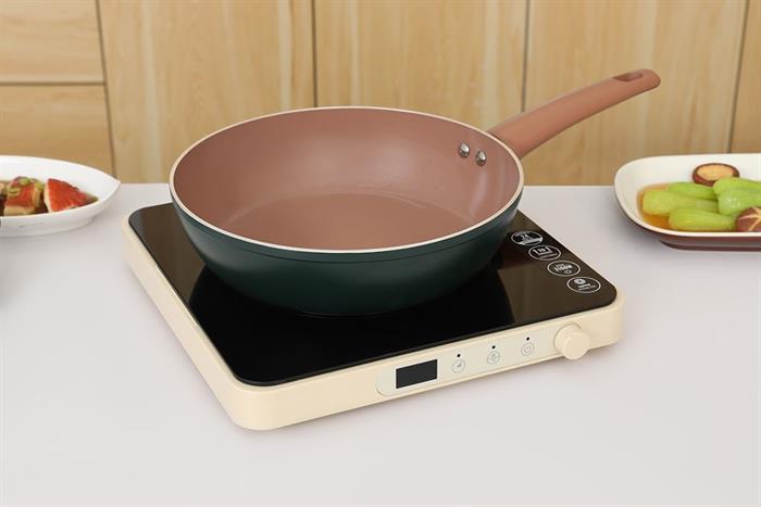 Chảo nhôm chống dính đáy từ 26 cm Elmich Harmony EL5986PT26 Màu Xanh lá đậm