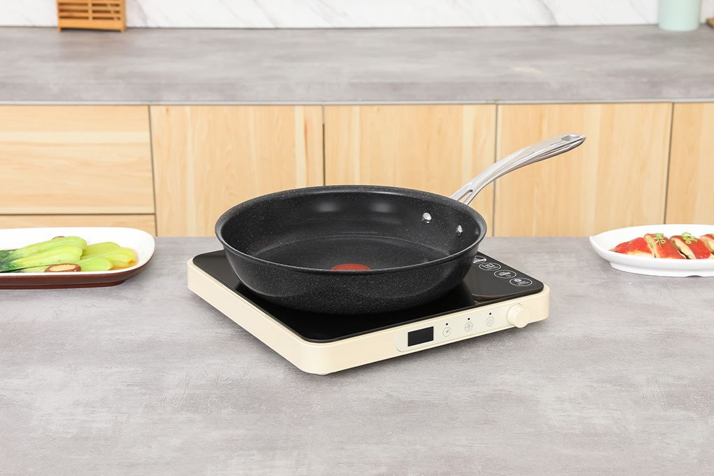 Chảo nhôm chống dính đáy từ 28 cm Tefal Excellence G2150623 Màu Đen