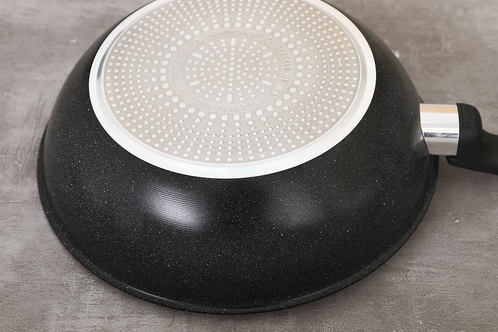 Chảo nhôm sâu chống dính đáy từ 28 cm Tefal Expertise G2021932 Màu Đen