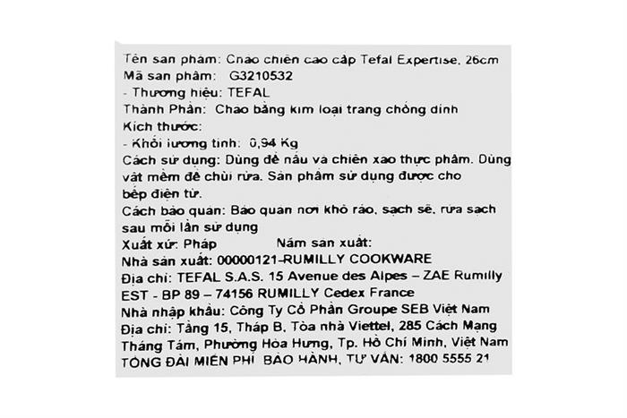 Chảo nhôm chống dính đáy từ 26 cm Tefal Expertise G3210532 Màu Đen