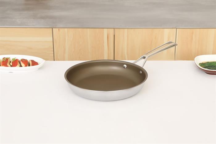 Chảo inox nguyên khối chống dính đáy từ 26 cm Delites TC-TFJG26 Màu Nâu