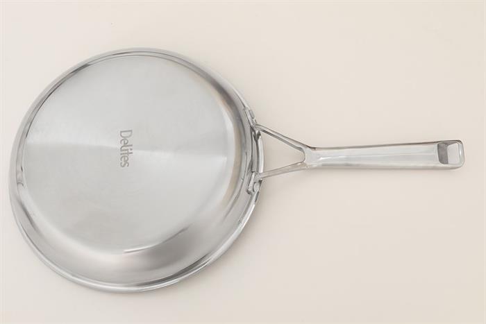 Chảo inox nguyên khối chống dính đáy từ 26 cm Delites TC-TFJG26 Màu Nâu