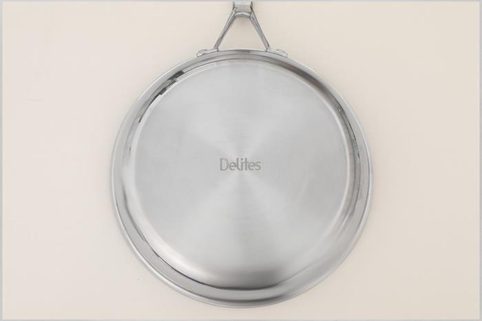 Chảo inox nguyên khối chống dính đáy từ 26 cm Delites TC-TFJG26 Màu Nâu
