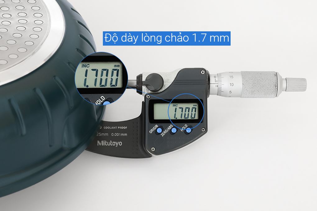 Chảo nhôm chống dính đáy từ 24 cm Delites Y2324 Màu Xanh dương đậm