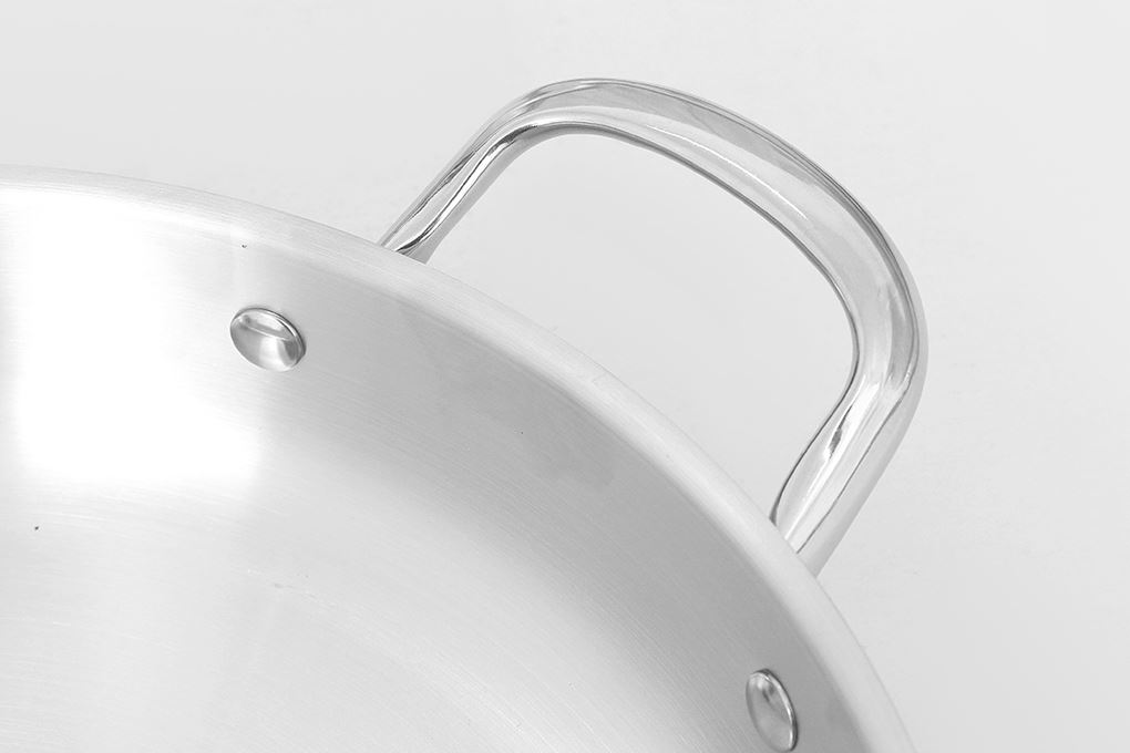 Chảo inox nguyên khối đáy từ 32 cm Pramie PP3041301-32 Màu Inox