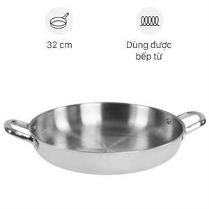 Chảo inox nguyên khối đáy từ Pramie PP3041301-32