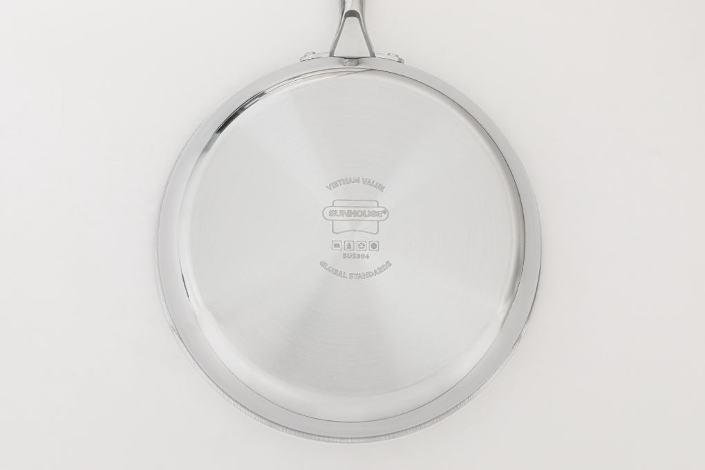Chảo inox nguyên khối đáy từ 26 cm Sunhouse Healthy IN26X1 - 11