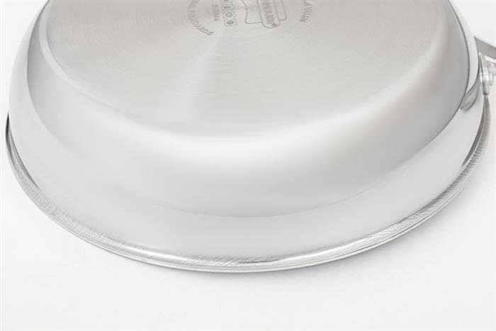 Chảo inox nguyên khối đáy từ 26 cm Sunhouse Healthy IN26X1 Màu Inox
