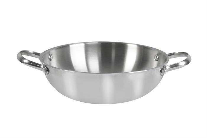 Chảo inox nguyên khối sâu 24 cm Pramie PP130B102 Màu Bạc Inox
