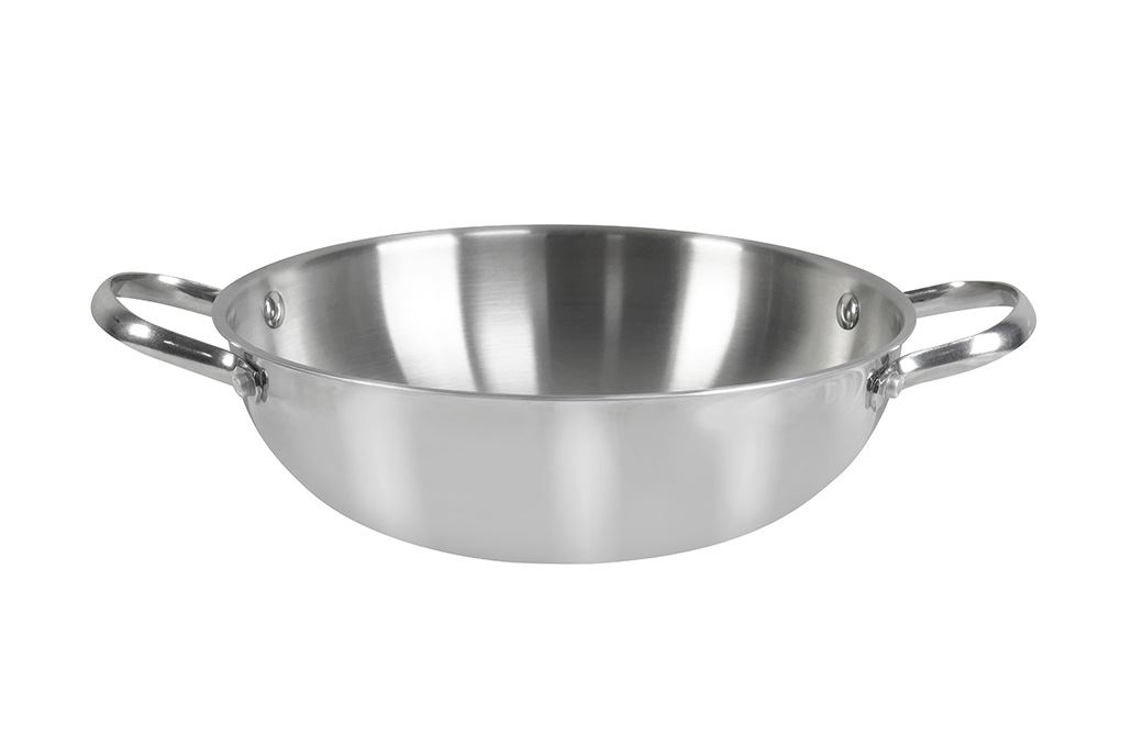 Chảo inox nguyên khối sâu 24 cm Pramie PP130B102 Màu Bạc Inox