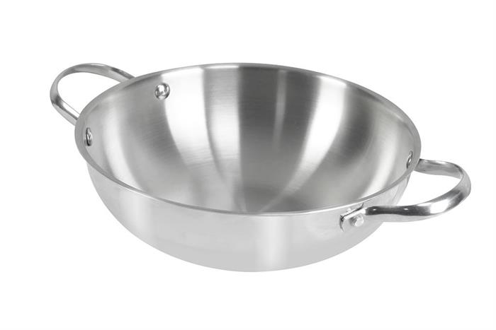 Chảo inox nguyên khối sâu 24 cm Pramie PP130B102 Màu Bạc Inox