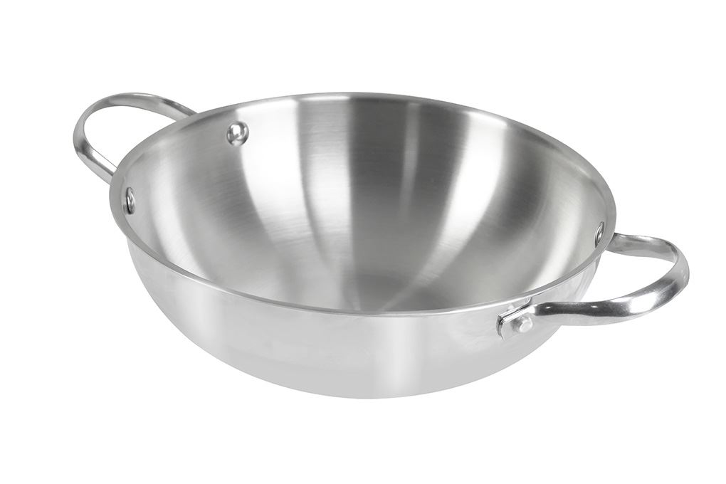 Chảo inox nguyên khối sâu 24 cm Pramie PP130B102 Màu Bạc Inox