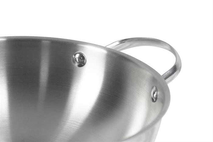 Chảo inox nguyên khối sâu 24 cm Pramie PP130B102 Màu Bạc Inox