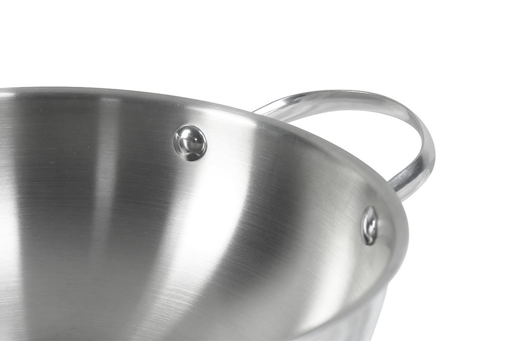 Chảo inox nguyên khối sâu 24 cm Pramie PP130B102 Màu Bạc Inox