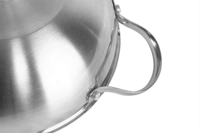 Chảo inox nguyên khối sâu 24 cm Pramie PP130B102 Màu Bạc Inox