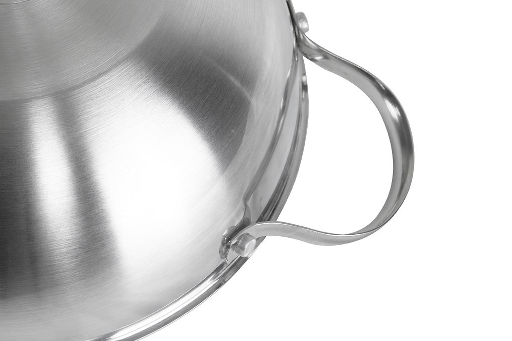 Chảo inox nguyên khối sâu 24 cm Pramie PP130B102 Màu Bạc Inox