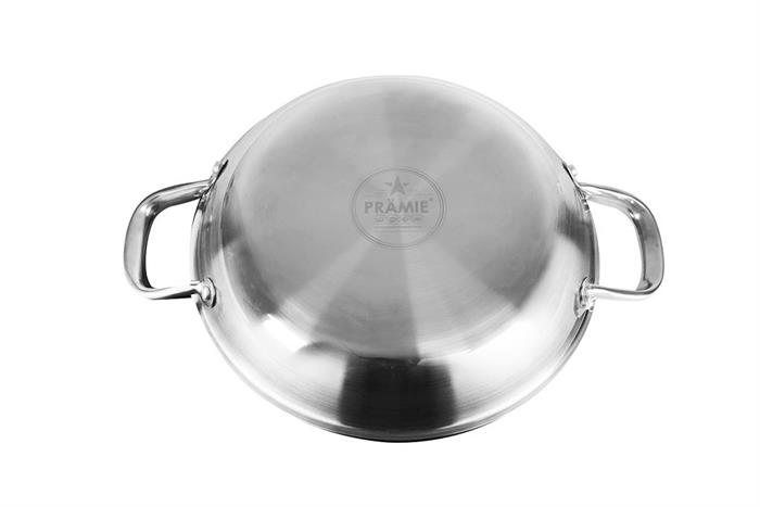 Chảo inox nguyên khối 26 cm Pramie PP130B101 Màu Bạc Inox