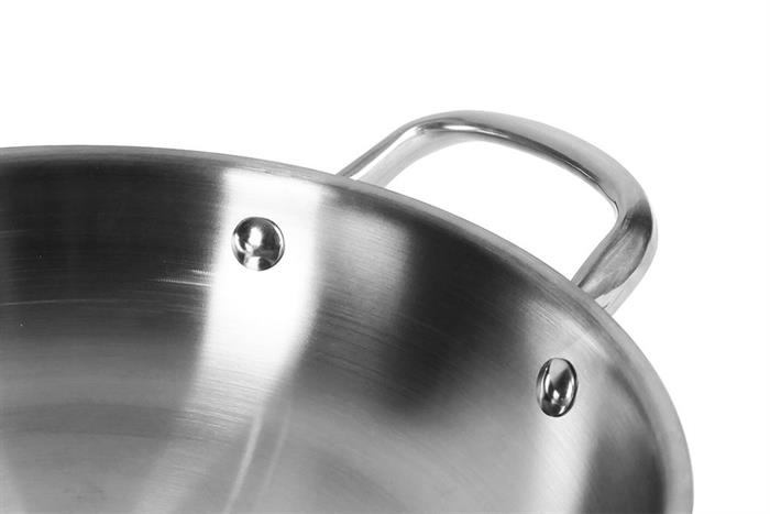 Chảo inox nguyên khối 26 cm Pramie PP130B101 Màu Bạc Inox