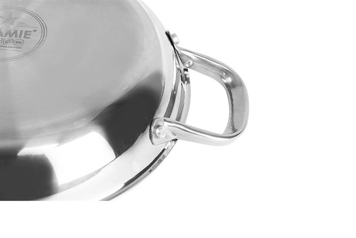 Chảo inox nguyên khối 26 cm Pramie PP130B101 Màu Bạc Inox