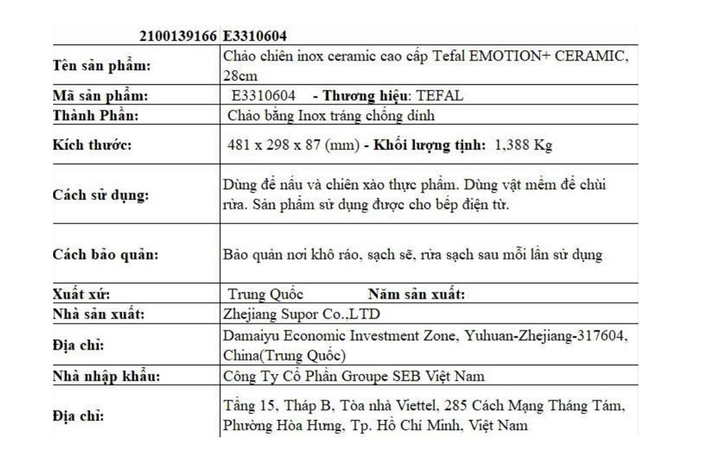 Chảo inox chống dính ceramic 28 cm Tefal Emotion E3310604 Màu Đen