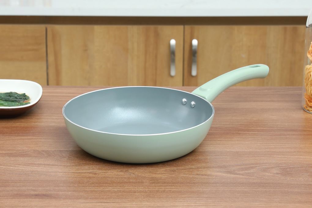 Chảo nhôm chống dính đáy từ 24 cm Elmich Daily 2356002SK24 Màu Xanh mint