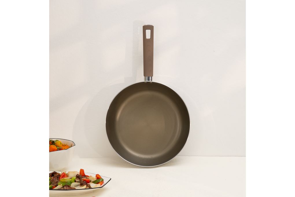Chảo inox chống dính đáy từ 24 cm Kalpen Shield TS24 Màu Inox