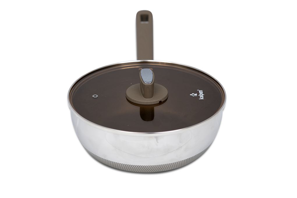 Chảo inox chống dính đáy từ 20 cm Kalpen Shield TS20 Màu Inox