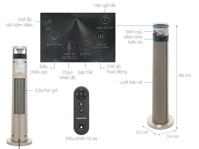 Quạt sưởi gốm Nagakawa NEH8366
