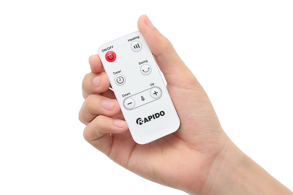 Quạt sưởi gốm Rapido RCH-2000SDW Màu Trắng