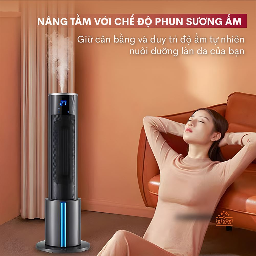 Quạt sưởi gốm FUJIHOME FH6000 Màu Đen