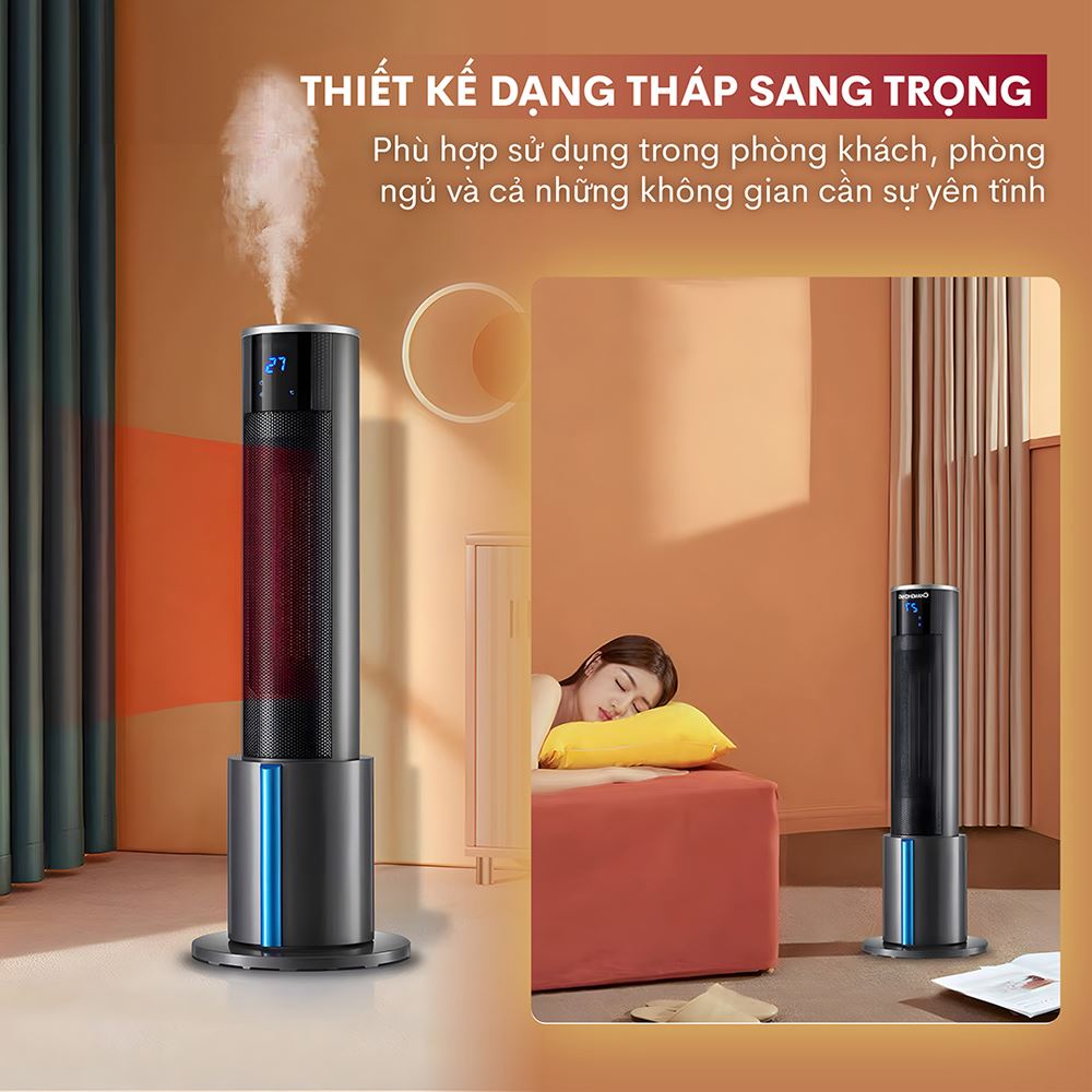 Quạt sưởi gốm FUJIHOME FH6000 Màu Đen