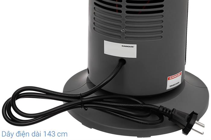 Quạt sưởi gốm Sunhouse SHD7061 Màu Đen