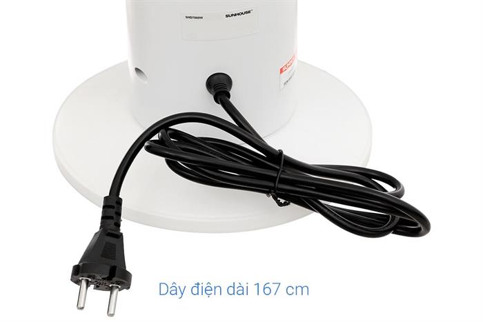 Quạt sưởi gốm Sunhouse SHD7060W Màu Đen/Trắng