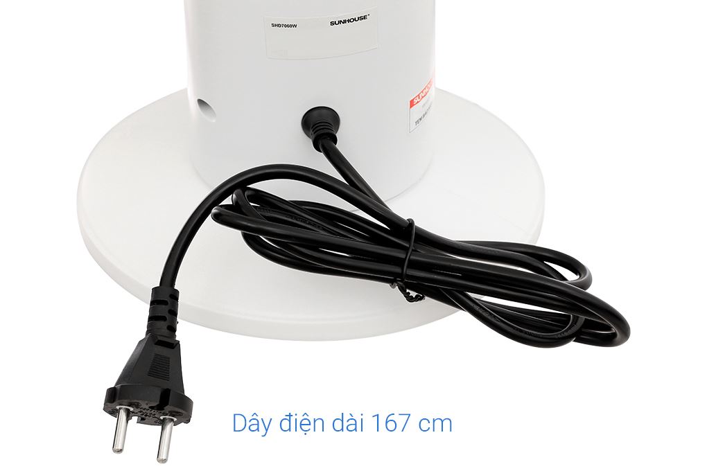 Quạt sưởi gốm Sunhouse SHD7060W Màu Đen/Trắng
