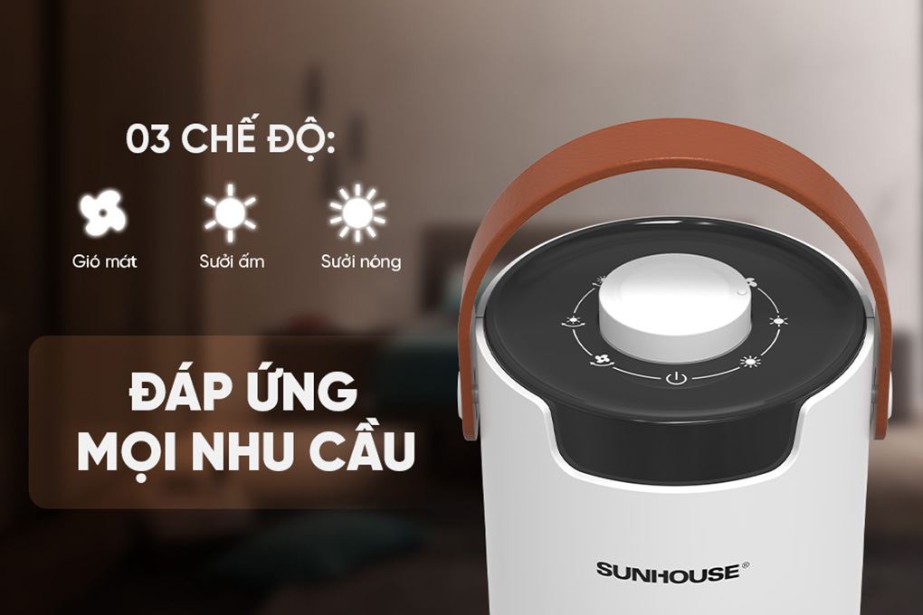 Quạt sưởi gốm Sunhouse SHD7060W - Bảng điều khiển Quạt sưởi gốm Sunhouse SHD7060W - Bảng điều khiển