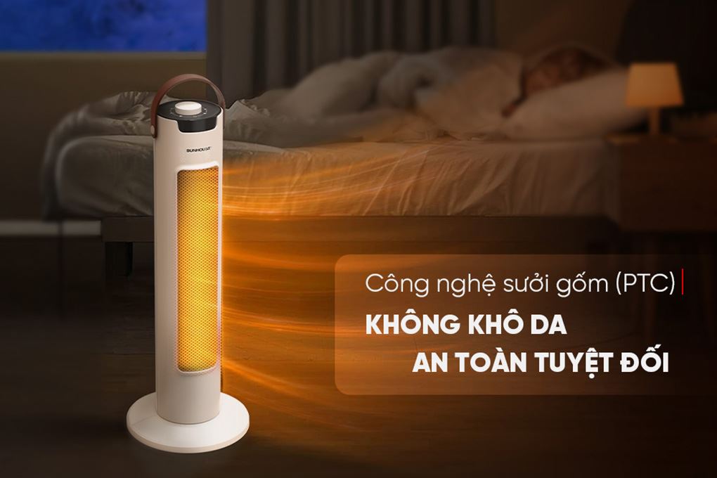 Quạt sưởi gốm Sunhouse SHD7060W - Công nghệ sưởi Quạt sưởi gốm Sunhouse SHD7060W - Công nghệ sưởi
