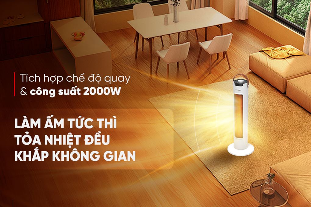 Quạt sưởi gốm Sunhouse SHD7060W - Công suất Quạt sưởi gốm Sunhouse SHD7060W - Công suất