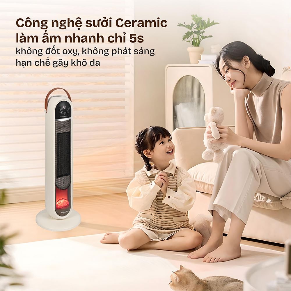 Quạt sưởi gốm FUJIHOME FH202 - Công nghệ sưởi