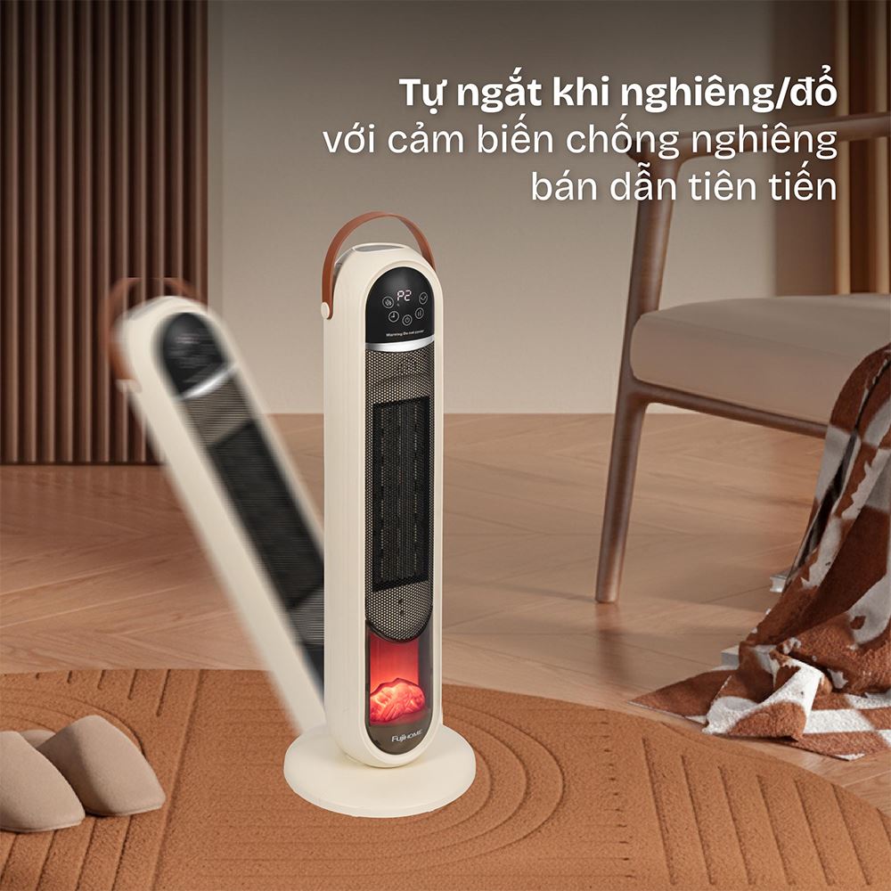 Quạt sưởi gốm FUJIHOME FH202 Màu Trắng