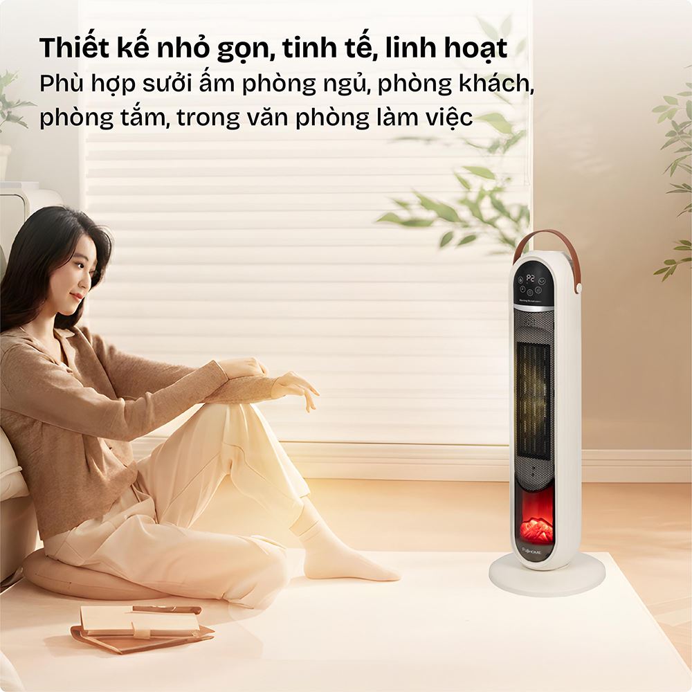 Quạt sưởi gốm FUJIHOME FH202 Màu Trắng