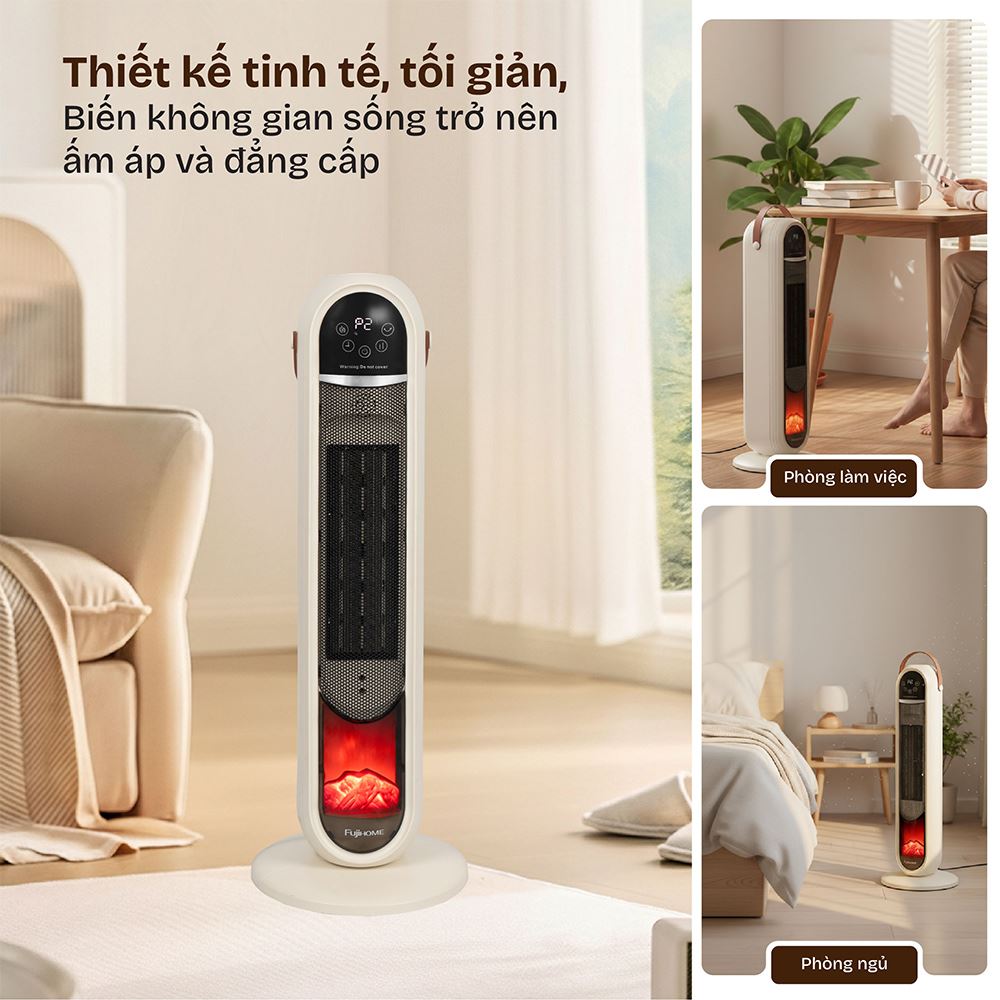 Quạt sưởi gốm FUJIHOME FH202 - Thiết kế