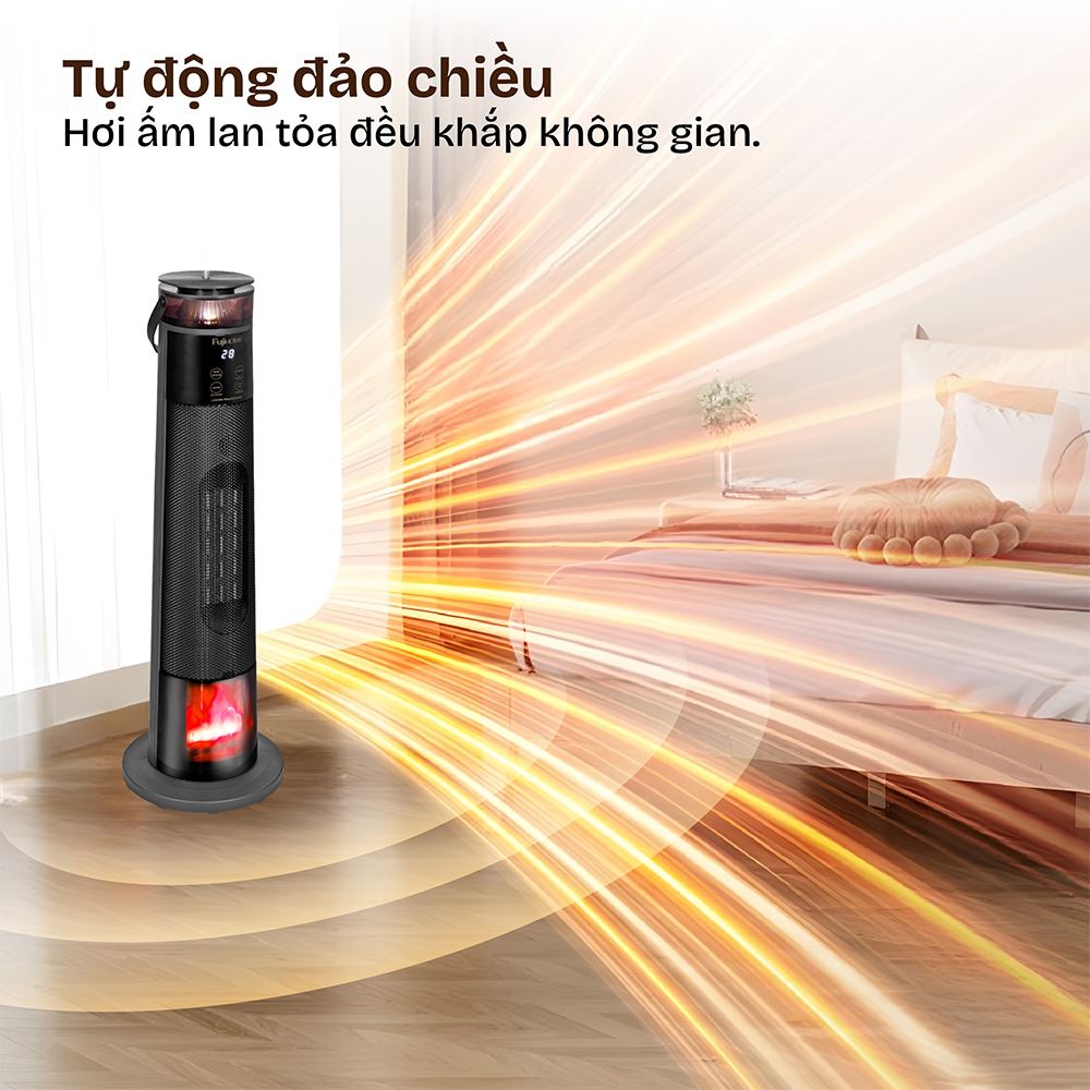 Quạt sưởi gốm FUJIHOME FH3303B Màu Đen