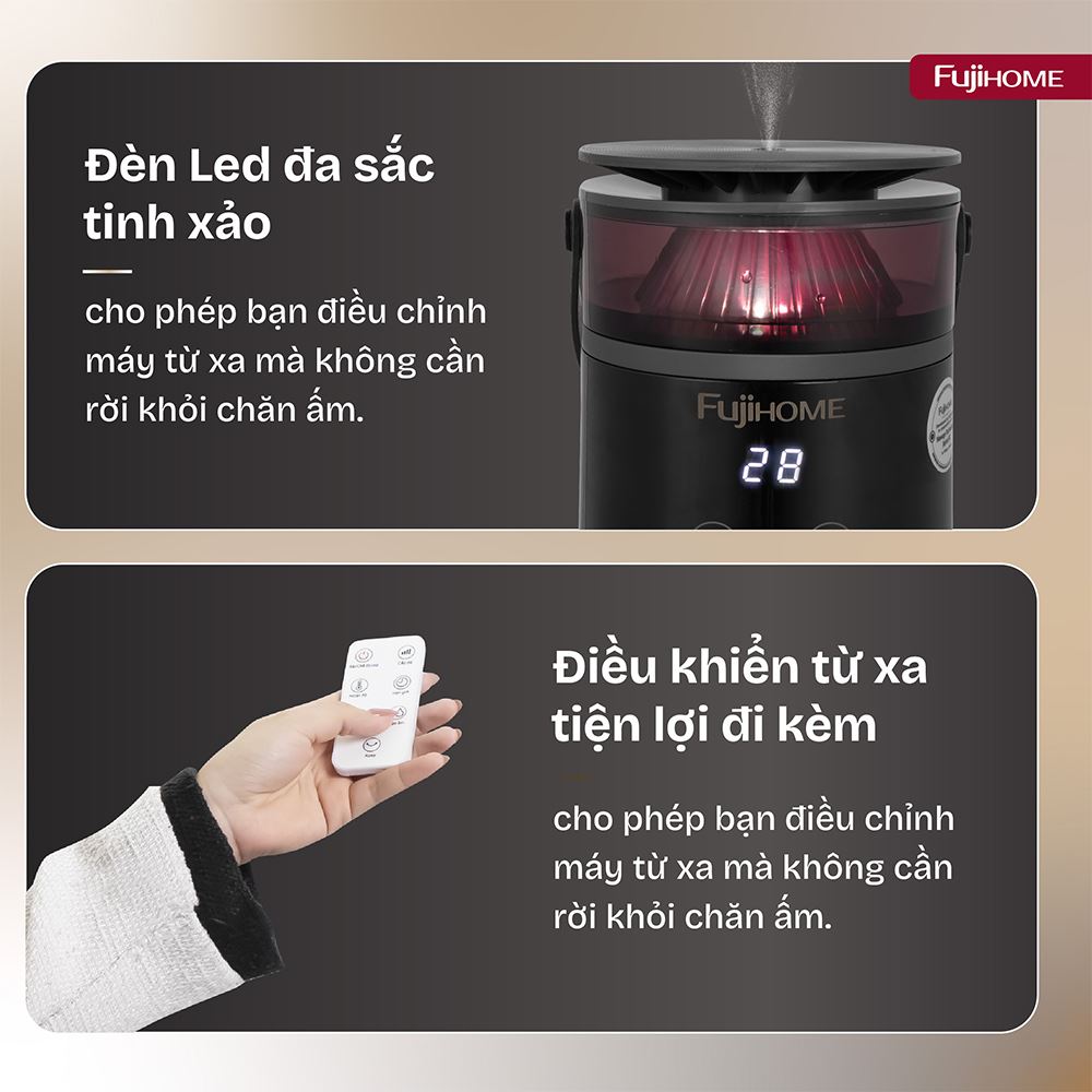 Quạt sưởi gốm FUJIHOME FH3303B Màu Đen