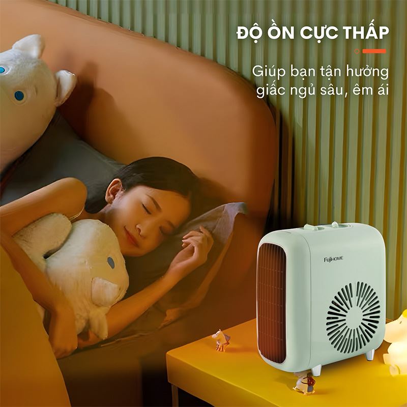 Quạt sưởi gốm FUJIHOME FH1200 Màu Xanh nhạt