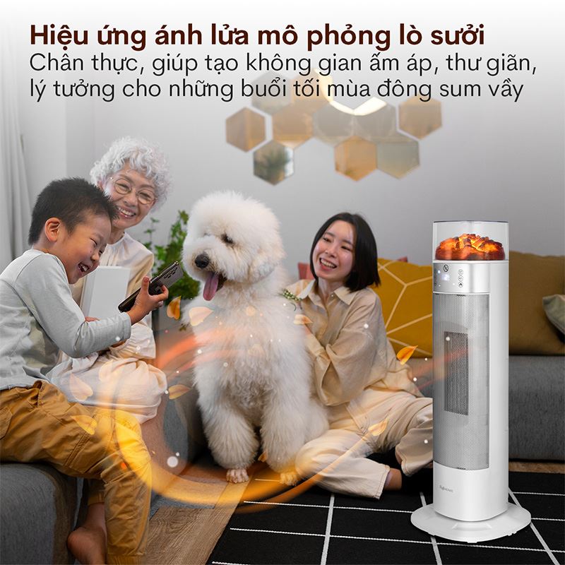 Quạt sưởi gốm FUJIHOME FH3100E Màu Trắng