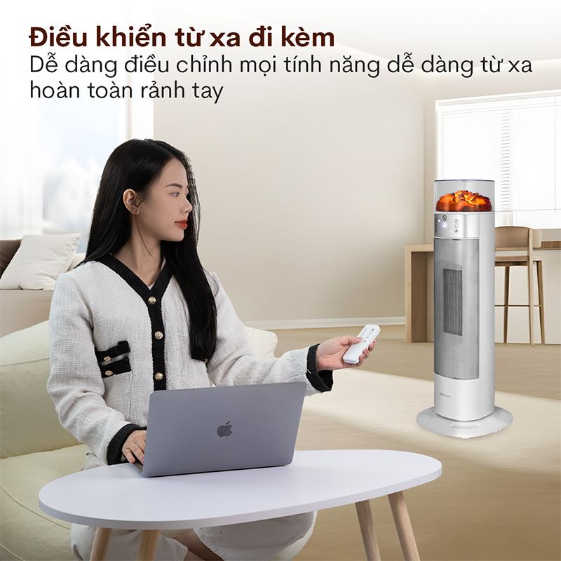 Quạt sưởi gốm FUJIHOME FH3100E Màu Trắng