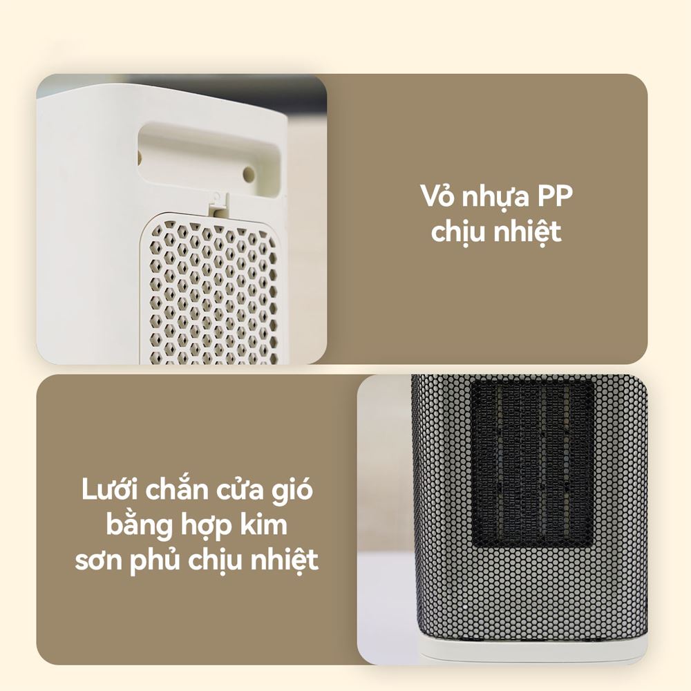 Quạt sưởi gốm FUJIHOME FH600 Màu Trắng